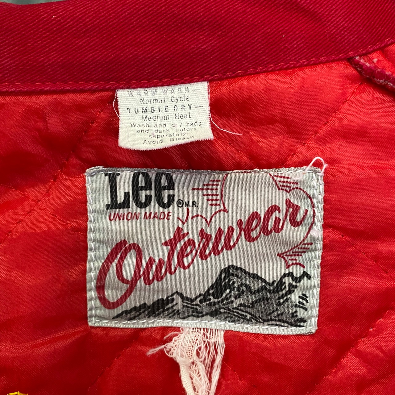USA製 70年代 Lee リー フリーメイソン チェーン刺繍 中綿 