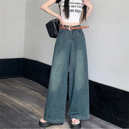 ワイドパンツ レディース きれいめ 股上深め 贅沢 ジーンズ デニム 大きいサイズ 春夏秋冬 フレアパンツ スカーチョ おしゃれ 綿麻 前垂らし ひんやり ロングパンツ 無地 ボトムス 体型カバー 着