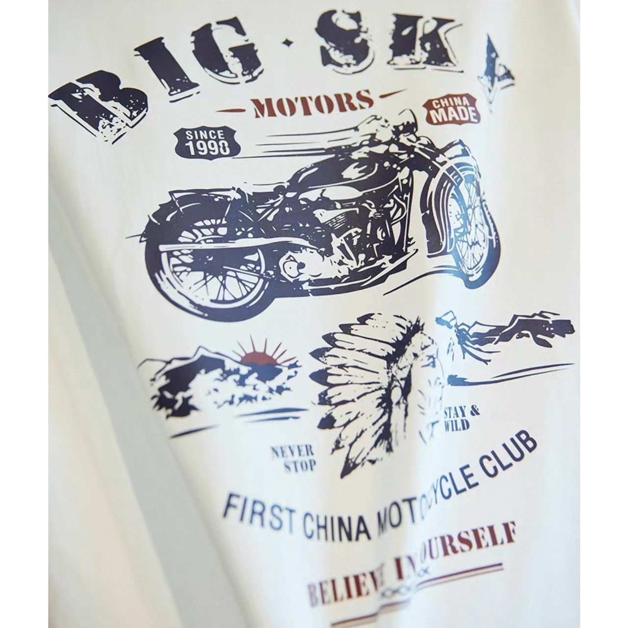 Motorcycle back print t-shirt 1291 - 9