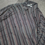 smooth cloth multi diagonal stripe shirt