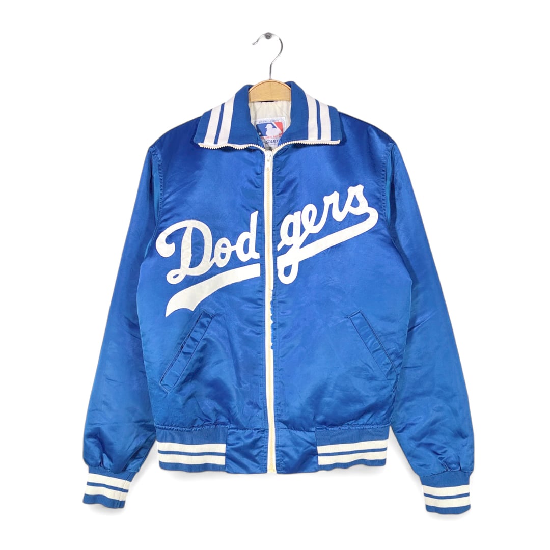 80s スターター MLB ドジャース USA製 ヴィンテージナイロンジャケット メジャーリーグ オフィシャル STARTER DODGERS メンズS 古着 @DZ0710