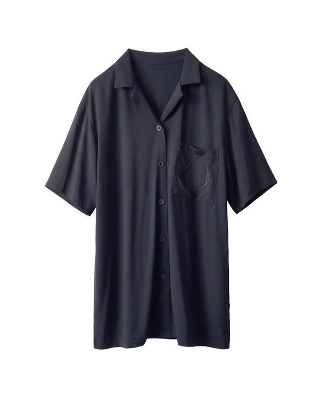PAJAMA HALF SHIRT【BLACK】