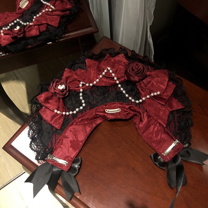 サブカル 服 地雷系 通販 ボンネット ダーク ゴシック レースアップ 薔薇 リボン イベント衣装 コンカフェ