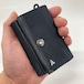 A WALLET (3つ折り/tri-fold type)・Black × Black/コンパクトな3つ折り財布