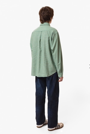 Nudie jeans ヌーディージーンズ Fillip Checked BD Shirt Green ボタンダウンチェックシャツ