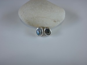 <vintage silver925>abalone stud pierce