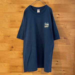 【ALSTYLE APPAREL ALSTYLE】メキシコ製 サニベル島 イラスト Tシャツ バックプリントXL ビッグサイズ US古着 アメリカ古着