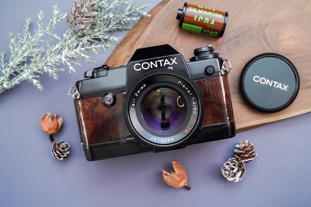 クラロウォルナット CONTAX 137 MD Quartz レトロフィルムカメラ　天然素材　一眼レフ　受注製作