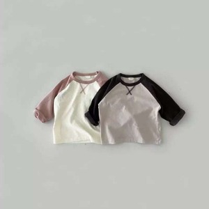 【春作】韓国風バイカラーTシャツ　全2色