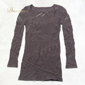 バレエ 衣装 Chacott チャコット ノーソーイング ニット トップス レッスンウェア ブラウン系 茶色 長袖 伸縮 ストレッチ レッスン 練習 ダンス 社交ダンス おしゃれ レディース 発表会 オシャレ かわいい ダンスウェア