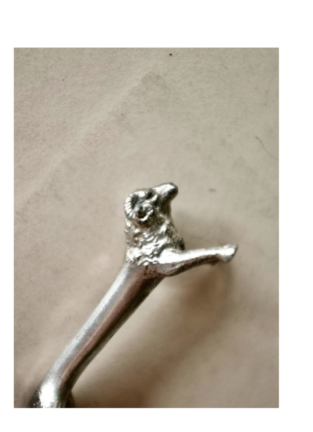 フランス 黙想する動物たちとカトラリーレスト 羊さん アンティーク