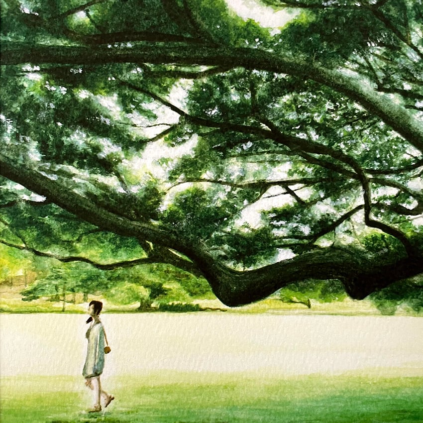 絵画】夢の場所～大きな木の下で～（複製画） | 空間ペインター