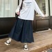 インディゴデニムキュロットパンツ ・12232