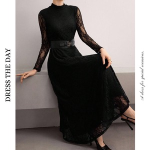 ノワール総レースAラインワンピース W0048