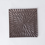 【増田 哲士】16.minamo 6寸 しのぎ角皿/ 茶