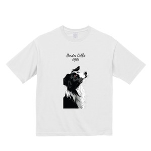 ボーダーコリー　ビックシルエットTシャツ