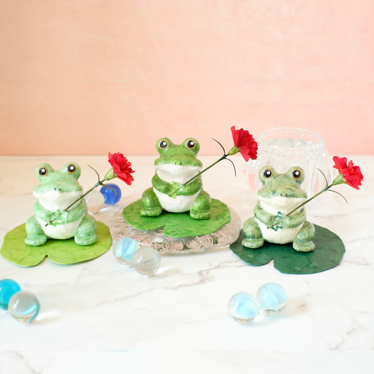 母の日ギフト『カエルの贈り物』 和紙インテリア/置物