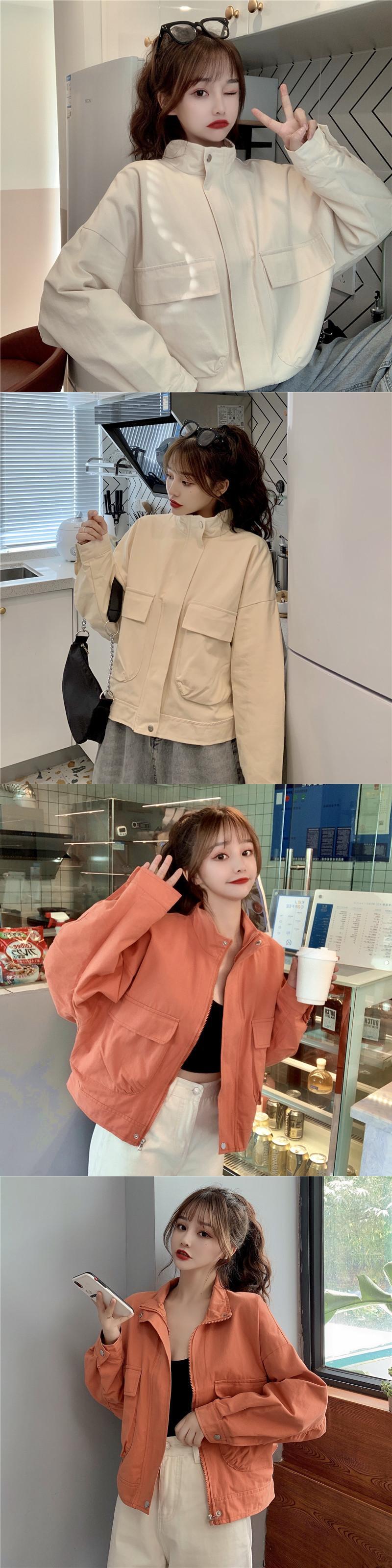 ルーズショート ショート丈 ミニ ミニ丈コート ポケットスタンド