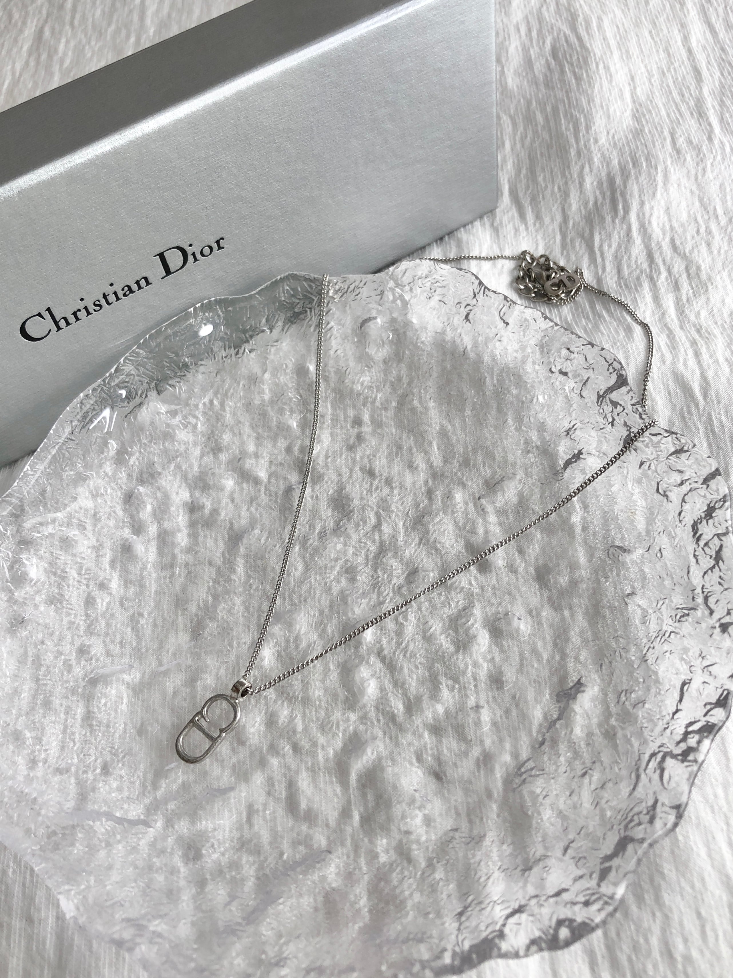 Dior クリスチャンディオールシルバーネックレス Christian Dior クリスチャン ディオール ネックレス シルバー CD