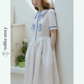 シェルオーシャンプリントドレス 《XU0174》