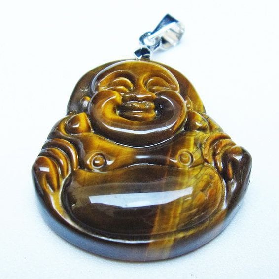 イエロータイガーアイ ペンダント 布袋様 タイガーアイ 一点物 メール便可 [M便 1/20] 112-11460
