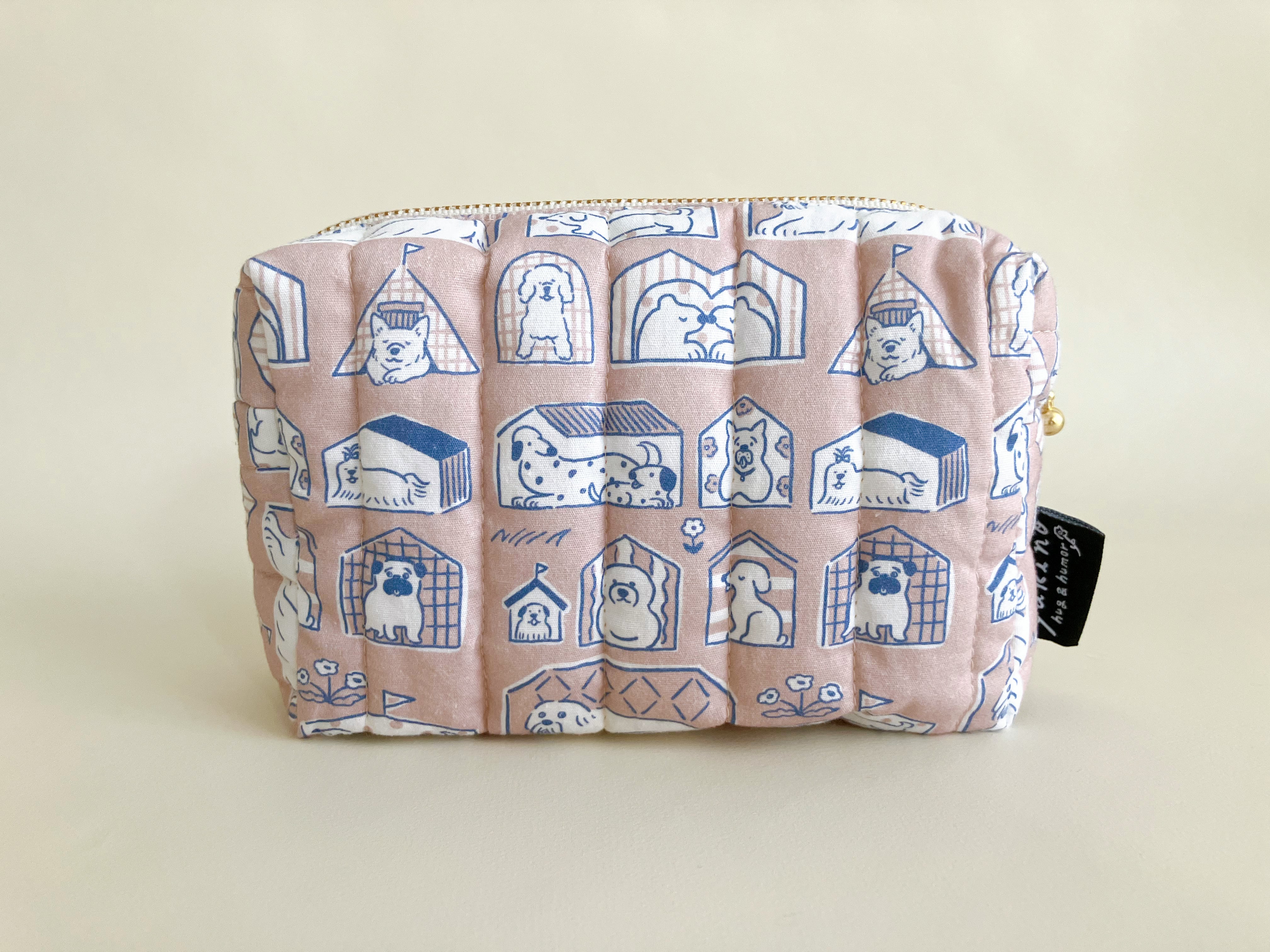 キルティングBOXポーチ「House Dog」 | yukino shop