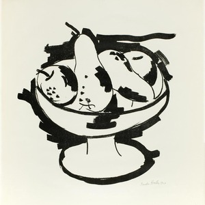 [額縁付き] Bowl of Fruit フルーツ アートポスター 223×223mm 天然木 ポスターフレーム 木製 絵画 名画 日本製 APFS100