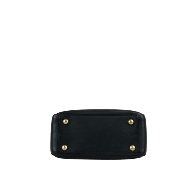 Yves Saint Laurent イヴ・サンローラン ショルダーバッグ ブラック ソフトダッフル レザー 2way ミニボストン vintage ヴィンテージ オールド 5fmarg