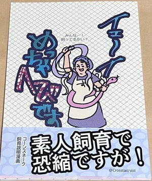 へび飼育説明漫画「イェ～イめっちゃヘビです」同人誌