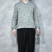 pattern henry neck long sleeve tee