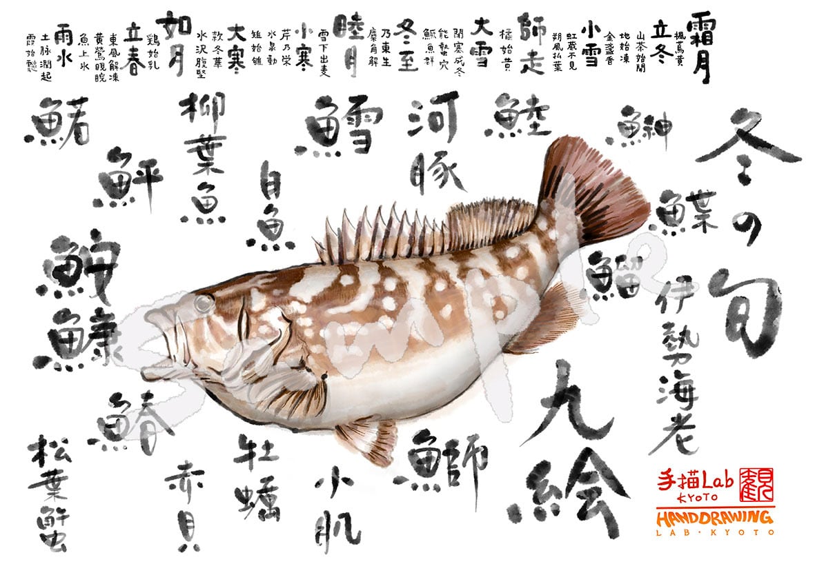 冬の旬 A1ポスター（九絵） | 手描きDESIGN Lab