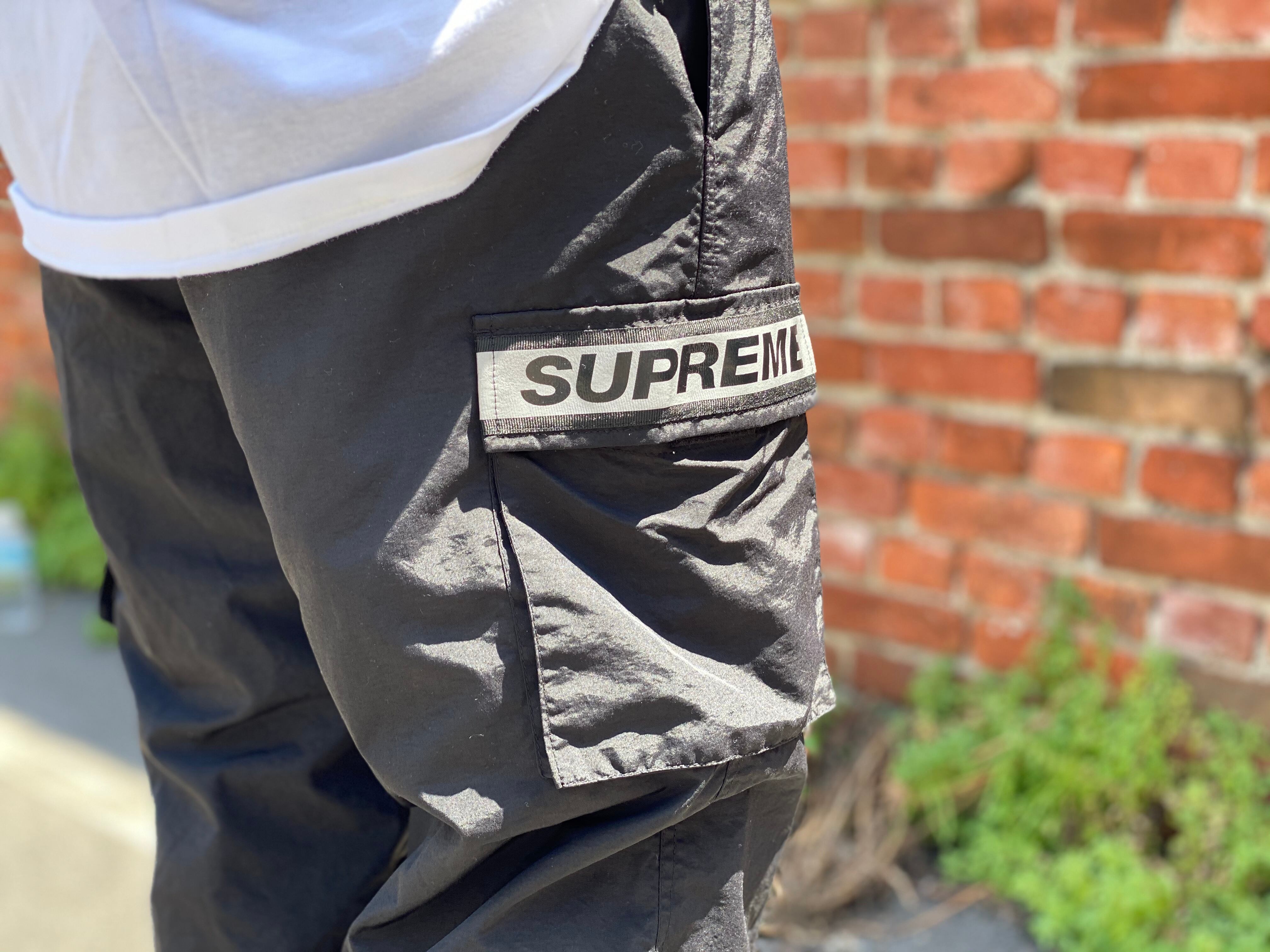 Supreme REFLECTIVE TAPING CARGO PANT MEDIUM BLACK 55JE6225 | BRAND