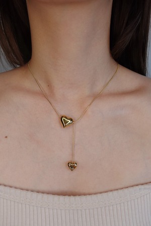 drop heart necklace