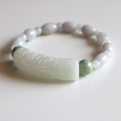 彫り翡翠TOPブレスレット ひすい jade jadeite 指輪 緑 紫 白 大人 上品 A貨翡翠 jd_br1042