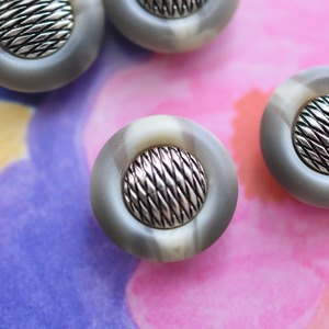 イタリア グレー シルバーチェック 15mm