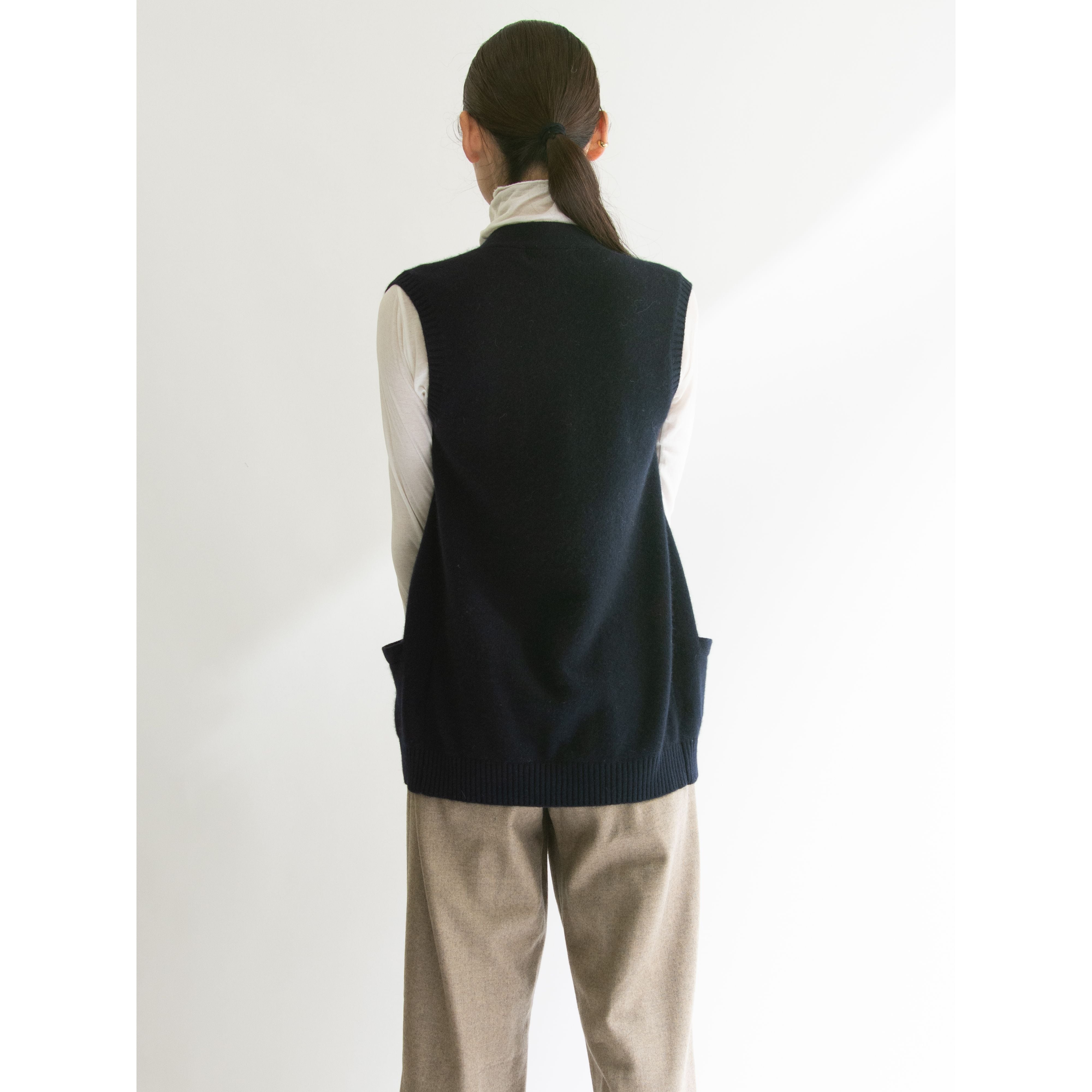 【RALPH LAUREN】Made in Hong Kong 80's 100% Cashmere Knit Vest（ラルフローレン 香港製 カシミヤニットベスト）