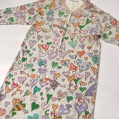 TSUMORI CHISATO sleep ツモリチサト スリープ ハート柄 総柄 パイル ルームワンピース サイズ M /レディース