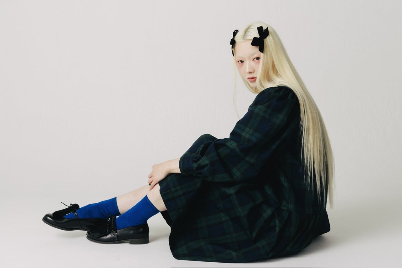 プリーツスーツワンピース　GRAY