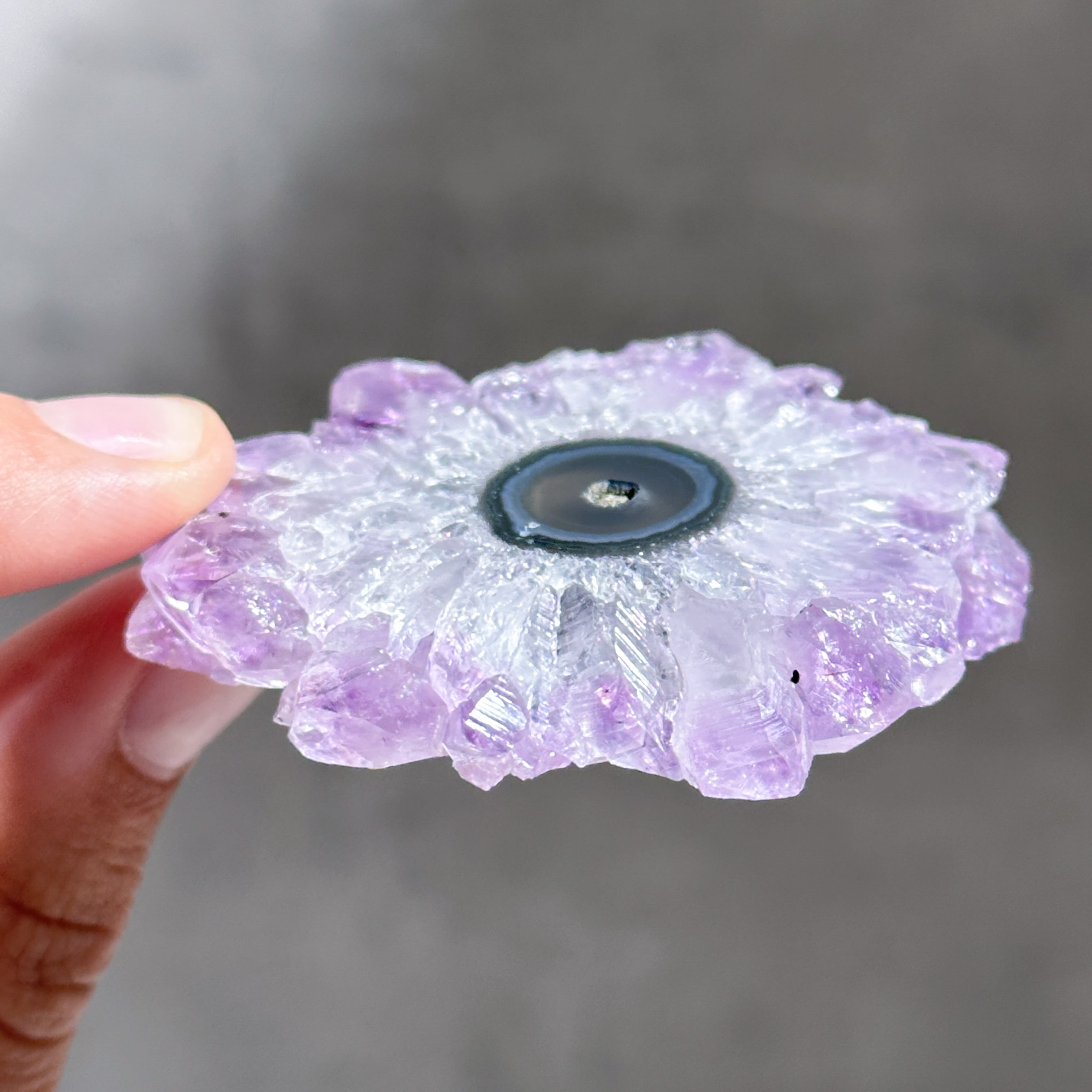 フラワーアメジスト スライス64◇ Flower Amethyst ◇天然石・鉱物