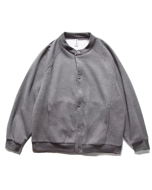 ワッフルスウェットカーディガン　S0334