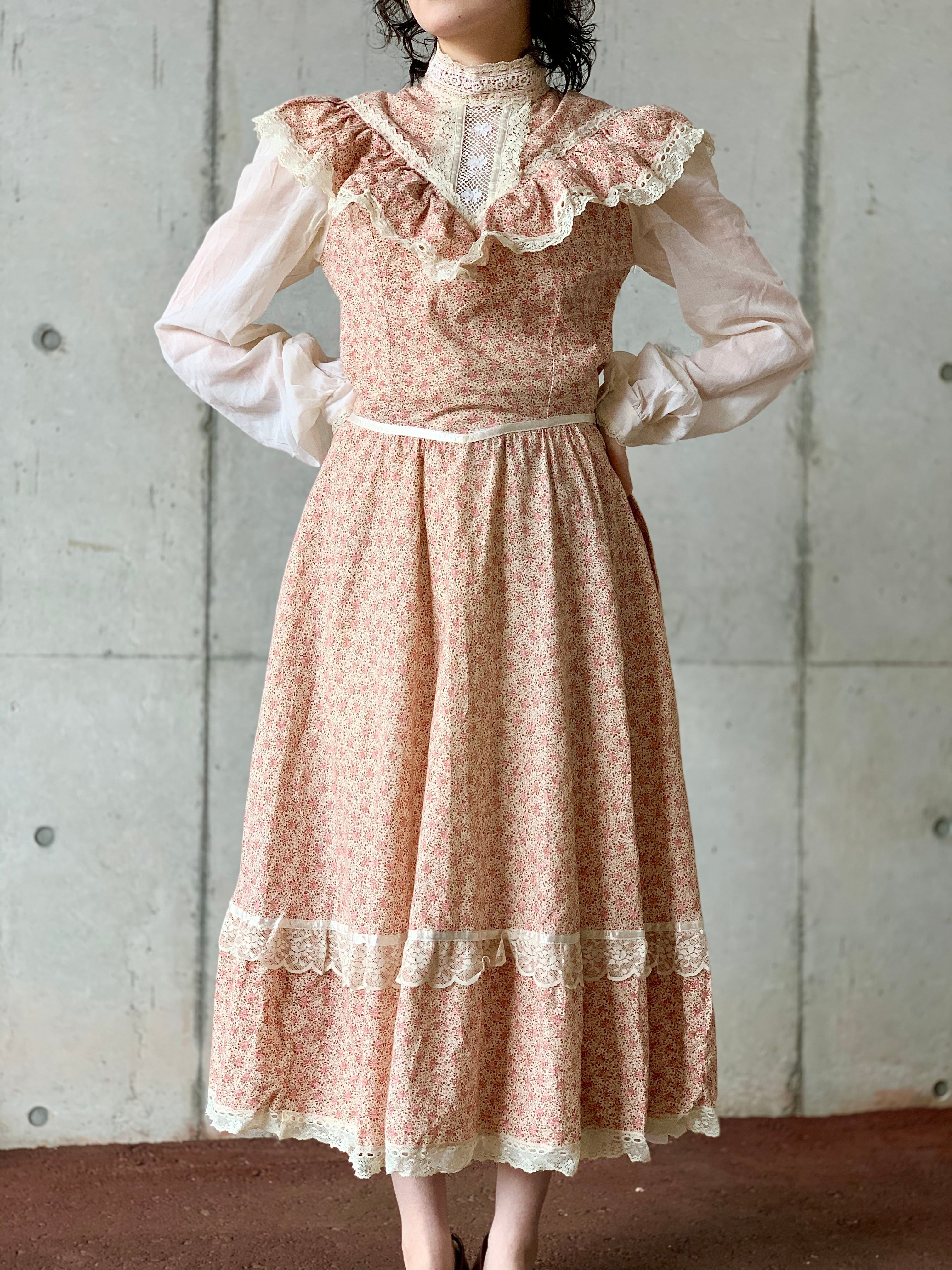 Vintage Gunne Sax Pink Pedicel Dress Made In USA | CORNER powered by BASE