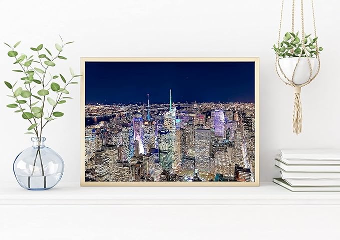 絵画 アート パネル ニューヨークの夜街 ポスター キャンバス 夜景