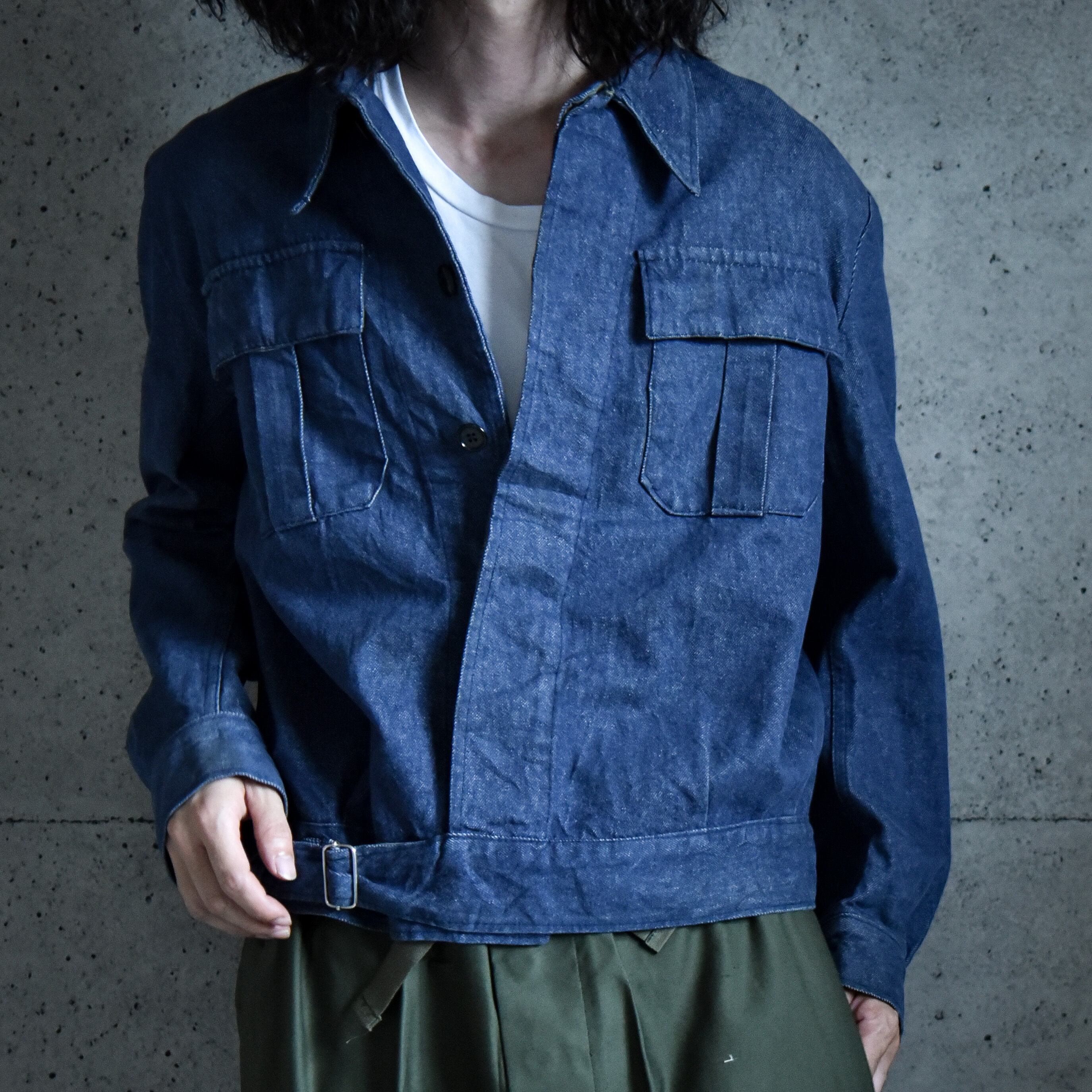 60 70s Italian Army Denim Jacket イタリア軍 デニムジャケット Mark Collars マークアンドカラーズ 60 70s Italian Army Denim Jacket イタリア軍 デニムジャケット Mark Collars マークアンドカラーズ
