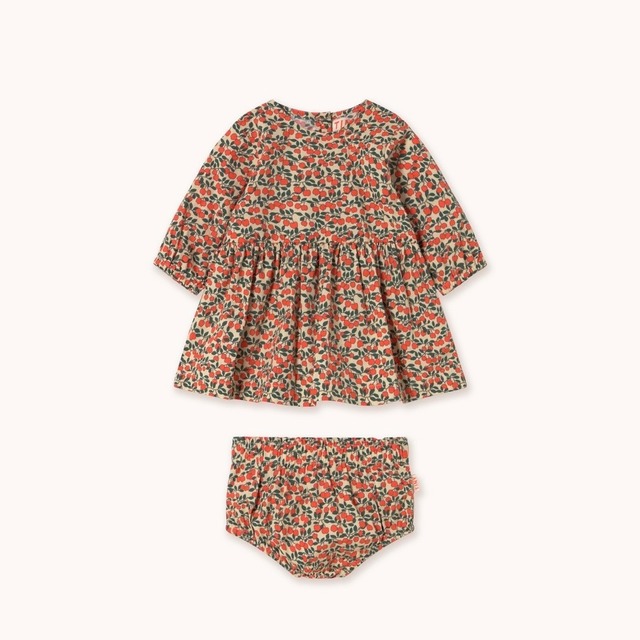 送料無料 tinycottons/MINI APPLES BABY SET - dark vanilla