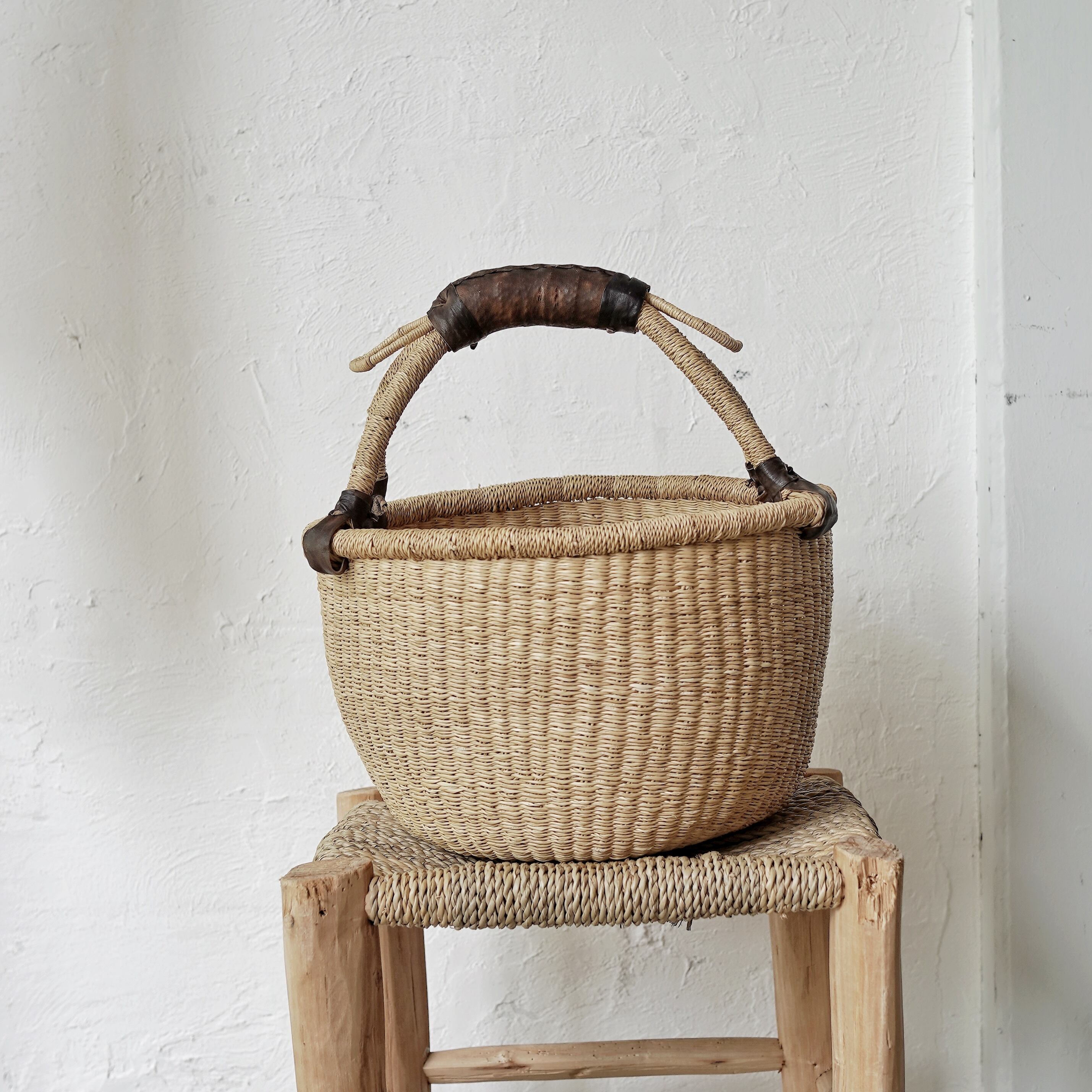 エレファントグラスバスケット/ラウンド Mサイズ