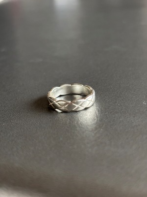 シンプルキルティング　シルバー/ゴールドリング