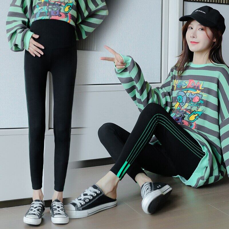 【新作】【送料無料】 0219＃マタニティパンツ春秋コットンサポート腹部レギンス伸縮性ウエストベリーサポートパンツマタニティパンツ エラスティック スプリング 春物 オータム 秋物 AL expec360766680009