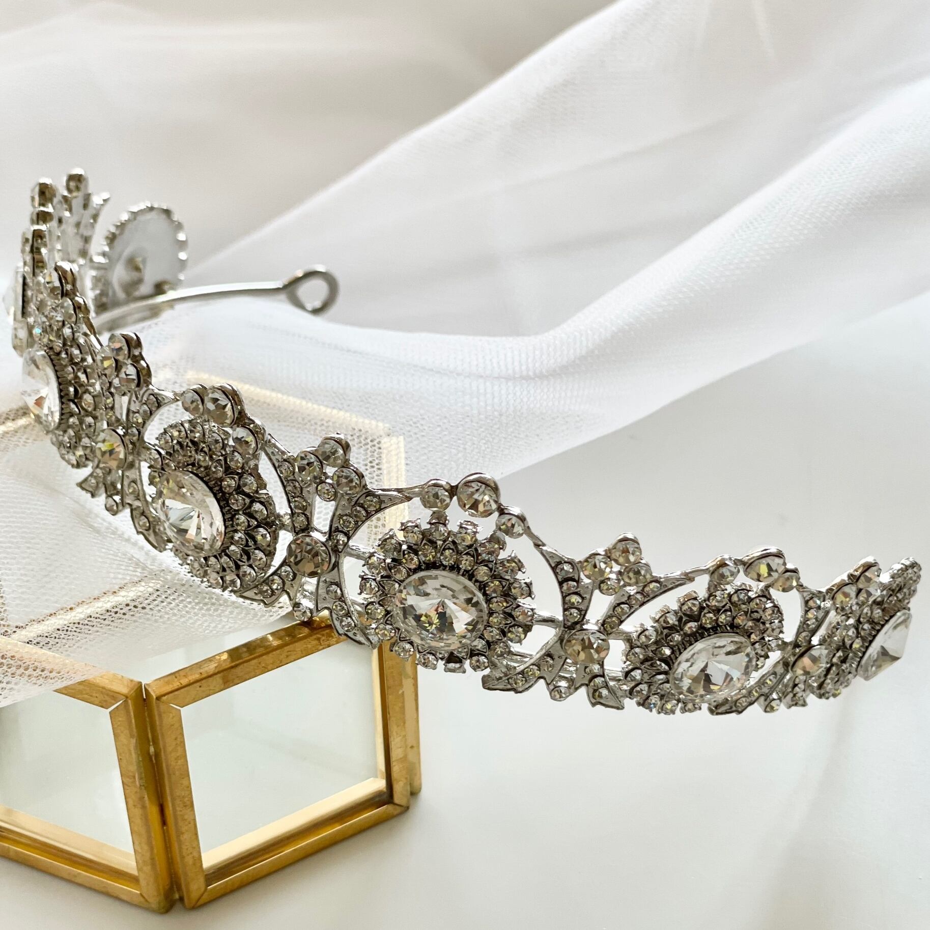 H-195 ウェディング アクセサリー【 バロック クリスタル