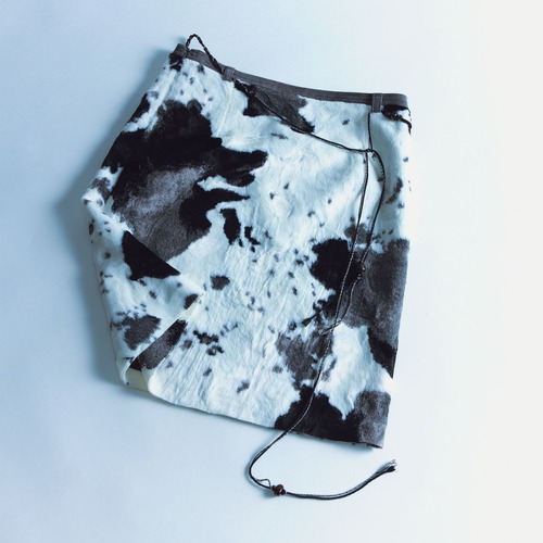 Faux Fur Pattern Wrap Skirt  T3923