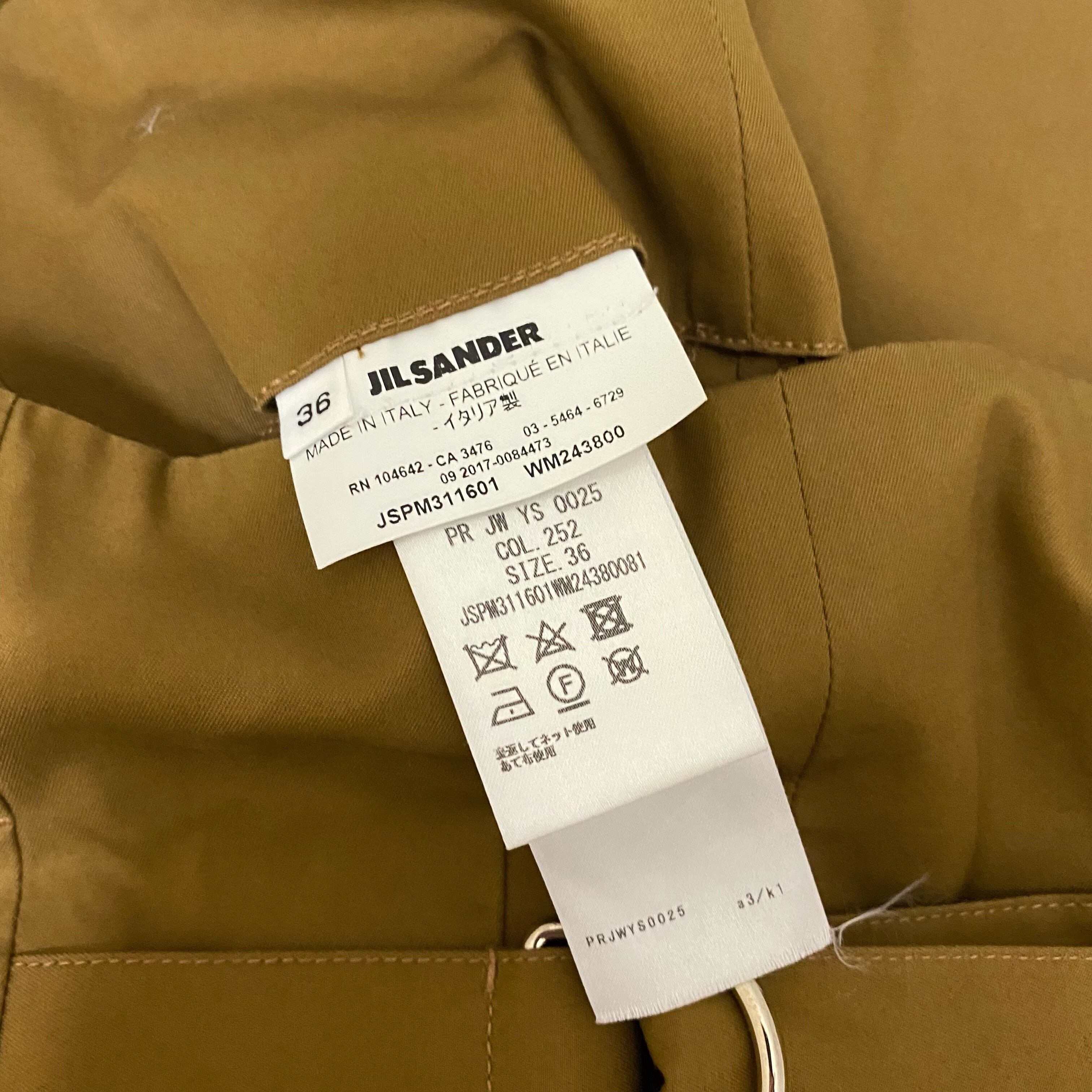 JIL SANDER ジルサンダー ハイウエスト ベルテッドタックパンツ 36